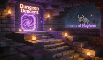 Minecraft выпустил бесплатный DLC Dungeon Descent к Mounts of Mayhem