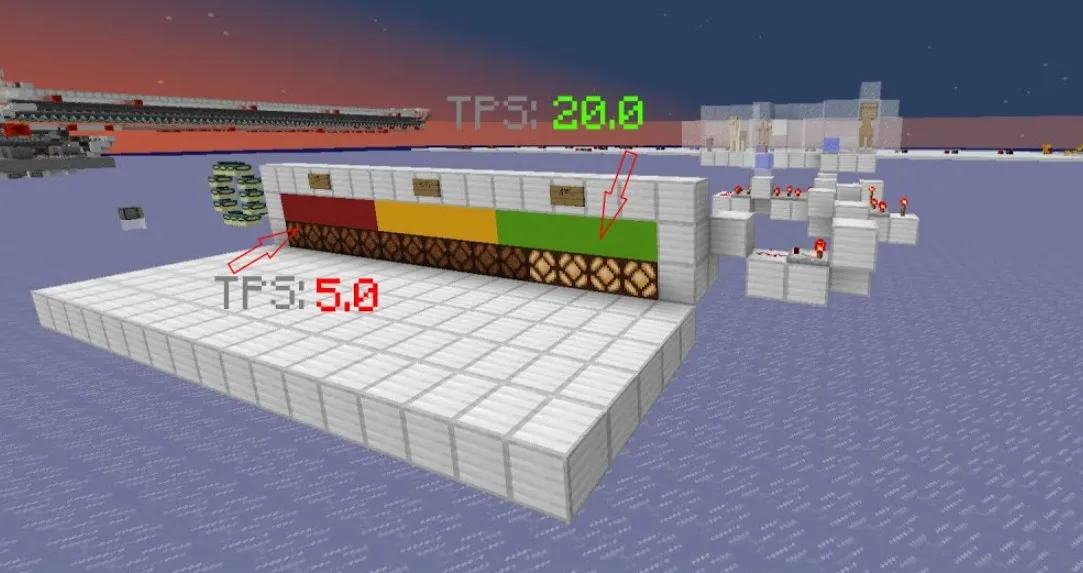 Влияние тиков на блоки и редстоун в майнкрафт