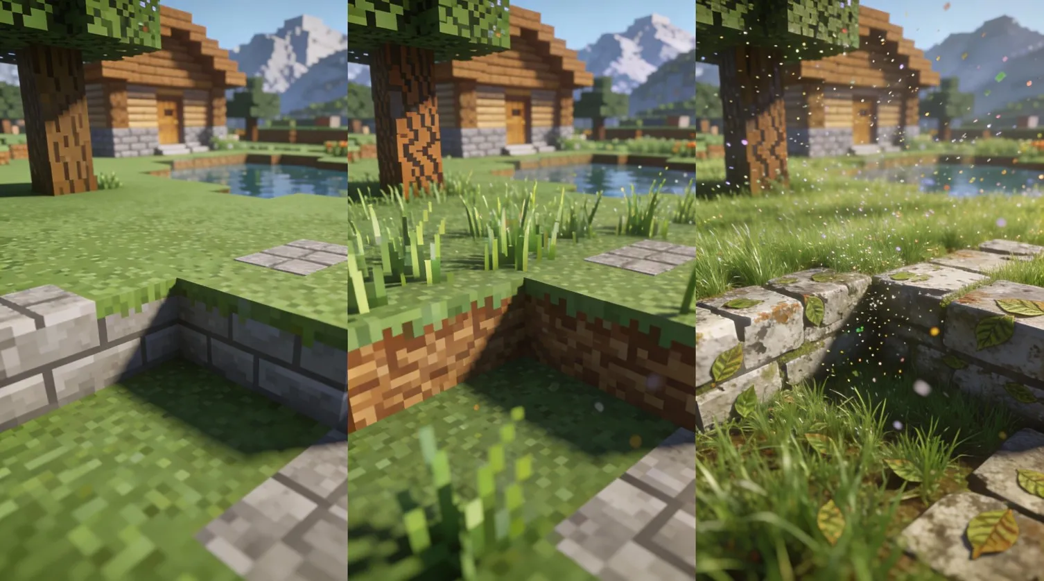 Реалистичные текстуры Minecraft и FPS