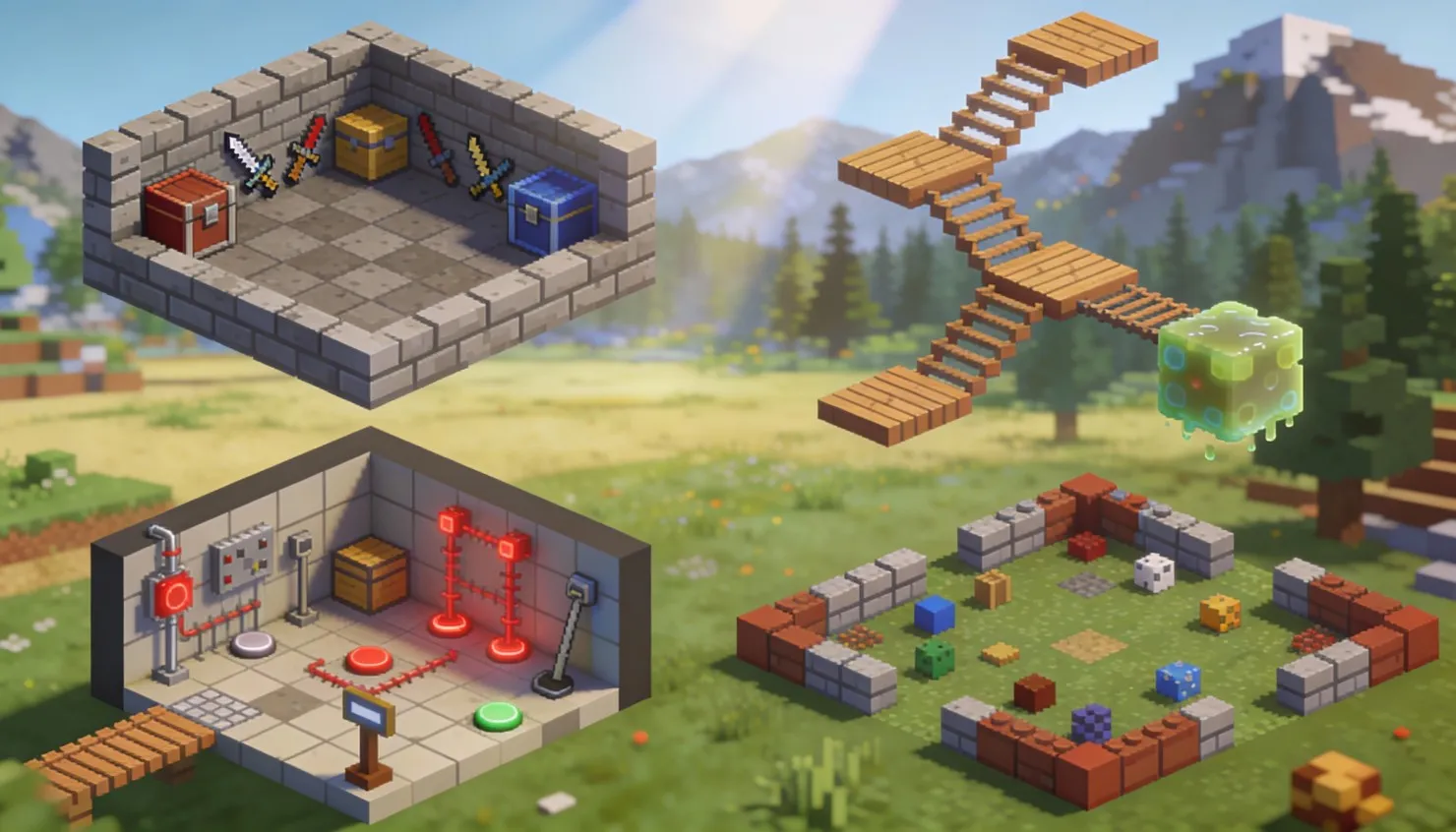 Разбор форматов мини игр Minecraft PvP кооператив командные режимы и особенности каждого типа сервера.