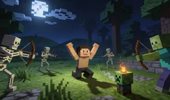 Что делать ночью в Minecraft если нет брони и базы