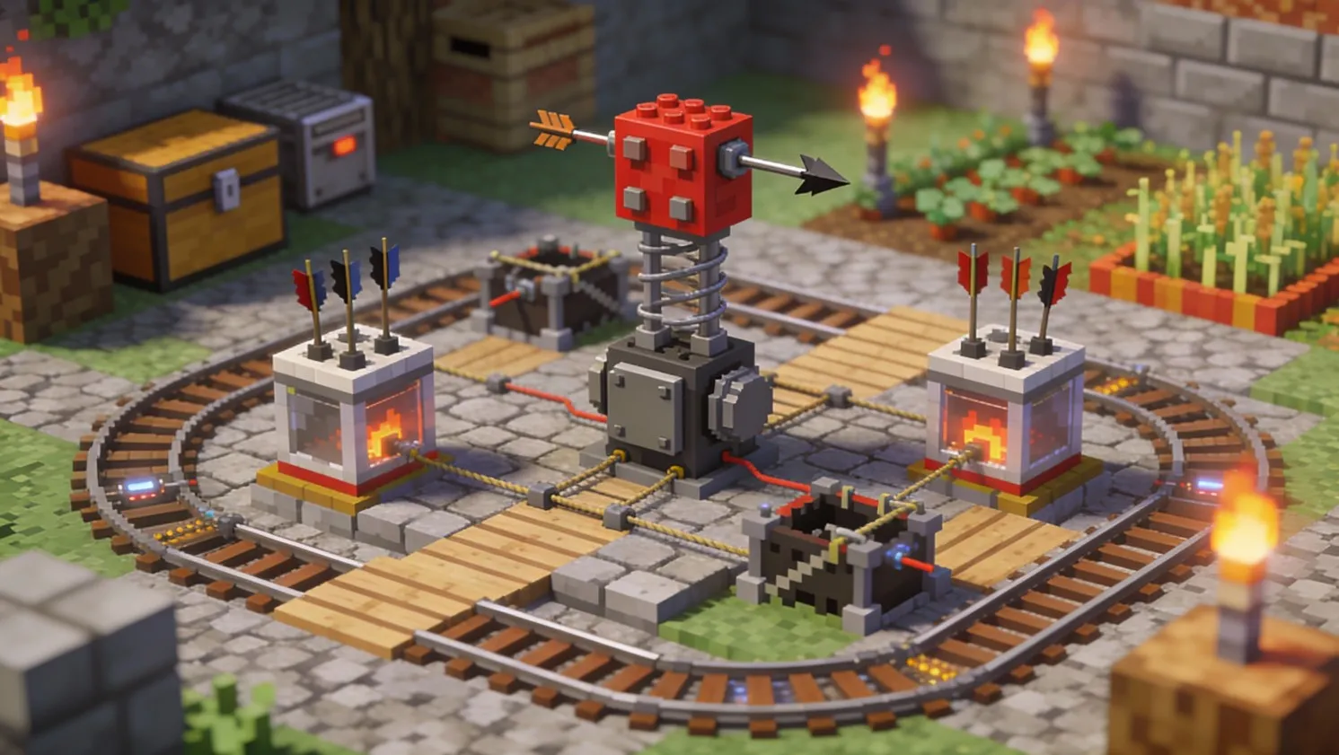 Redstone защита базы в Minecraft